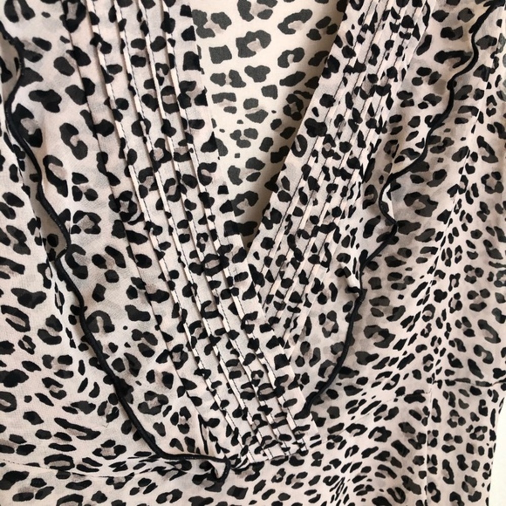 Cabi Leopard Ruffle Blouse # 3612 - Picture 3 of 4